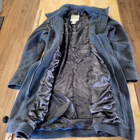 B.B. Dakota Wool Blend Mid Length Fleece Gray Pocket Epaulette (See belt wear) - Picture 9 of 16